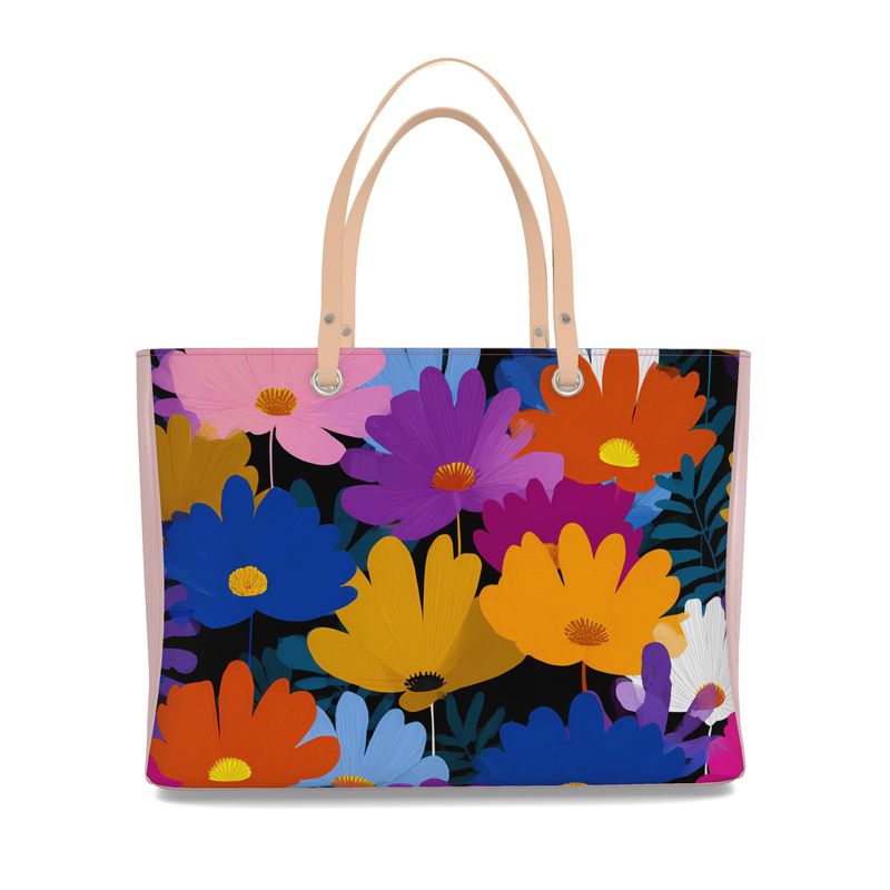 GeoBloom™ Luxe Leather Tote