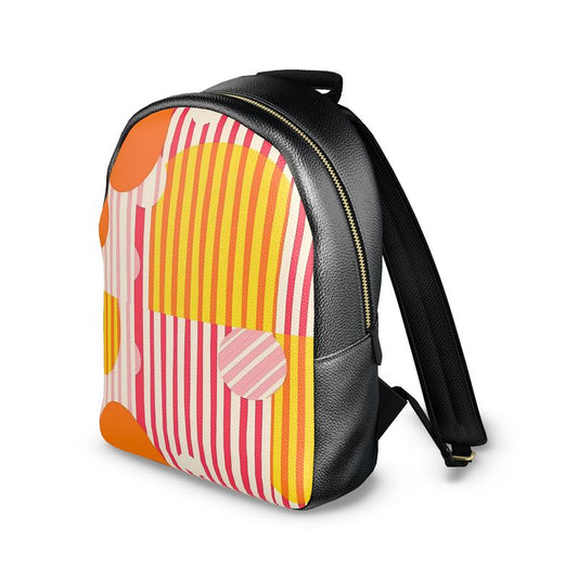 Oriah Nova™ Polka-stripes Colville Leather Backpack