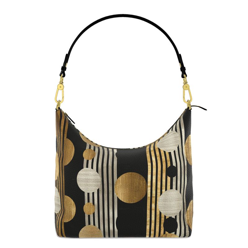 Oriah Nova™ Polka-stripe Square Hobo Bag