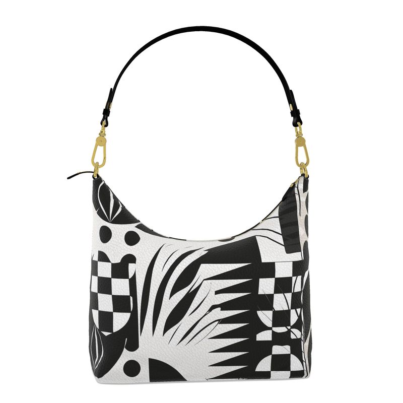 Bloom Noir Square Hobo Bag