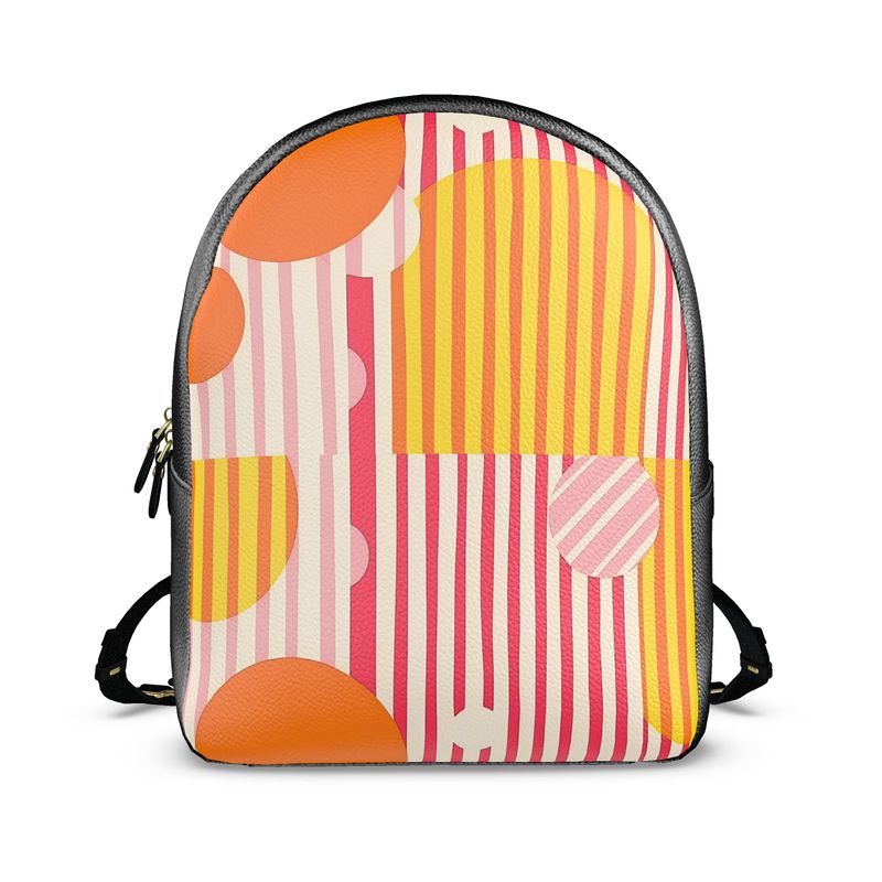 Oriah Nova™ Polka-stripes Colville Leather Backpack