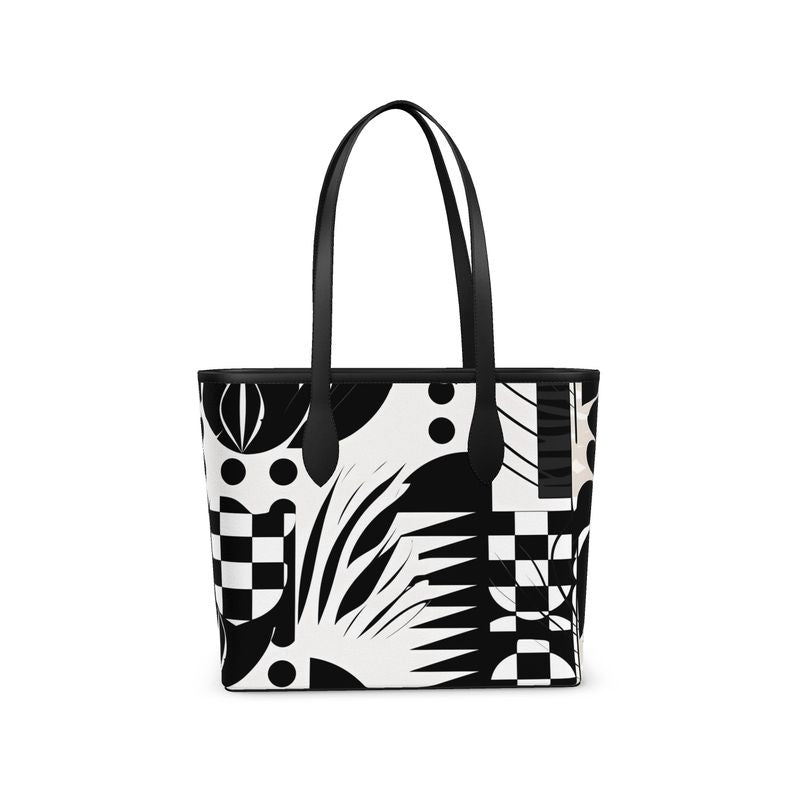 Bloom Noir Mini Leather City Shopper
