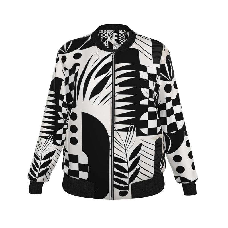 Bloom Noir Ladies Bomber Jacket