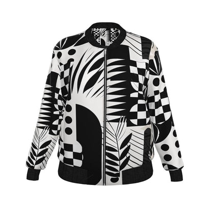 Bloom Noir Ladies Bomber Jacket